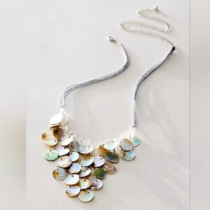 Free People Evening Plans Choker Abalone Shell Necklace NWT